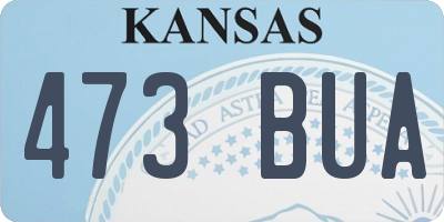 KS license plate 473BUA