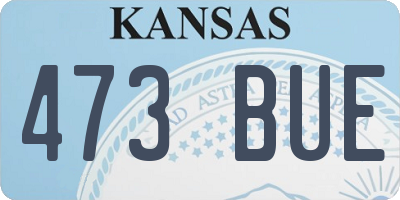 KS license plate 473BUE
