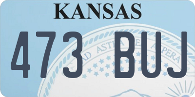 KS license plate 473BUJ