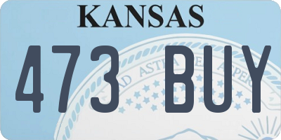 KS license plate 473BUY