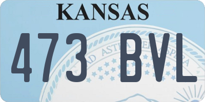 KS license plate 473BVL