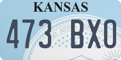 KS license plate 473BXO