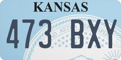 KS license plate 473BXY