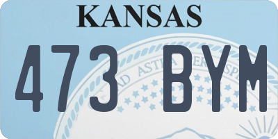 KS license plate 473BYM