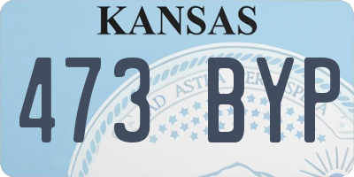 KS license plate 473BYP
