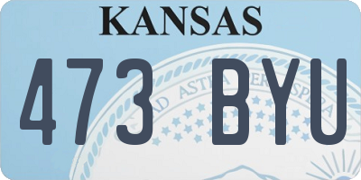 KS license plate 473BYU