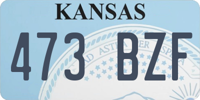 KS license plate 473BZF