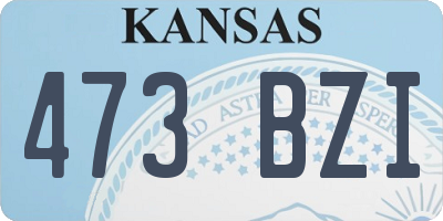 KS license plate 473BZI