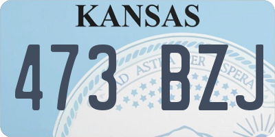 KS license plate 473BZJ