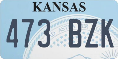 KS license plate 473BZK
