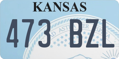 KS license plate 473BZL