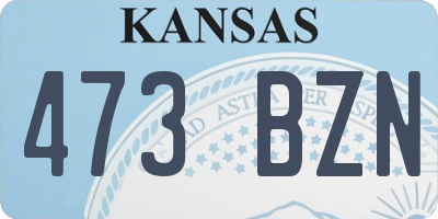 KS license plate 473BZN