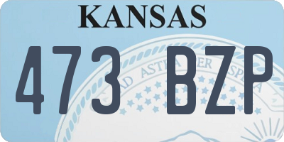 KS license plate 473BZP