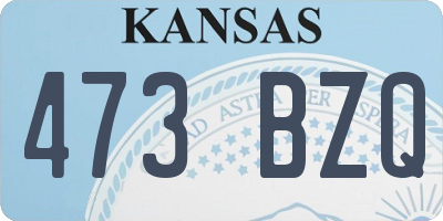 KS license plate 473BZQ