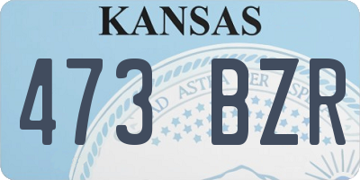 KS license plate 473BZR