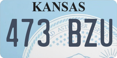 KS license plate 473BZU