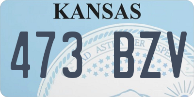 KS license plate 473BZV