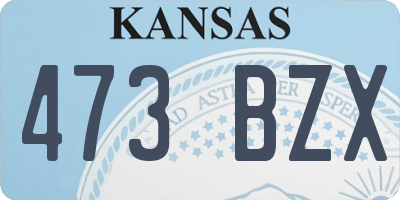 KS license plate 473BZX