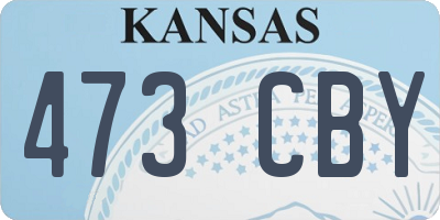 KS license plate 473CBY
