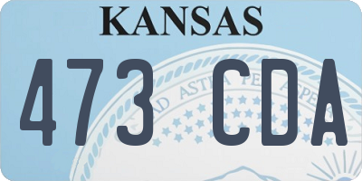 KS license plate 473CDA