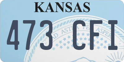 KS license plate 473CFI