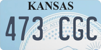 KS license plate 473CGC