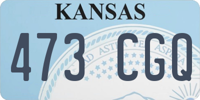 KS license plate 473CGQ