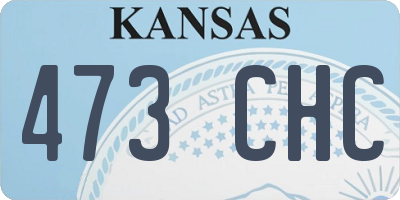 KS license plate 473CHC