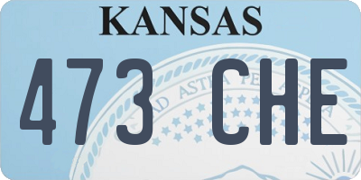 KS license plate 473CHE