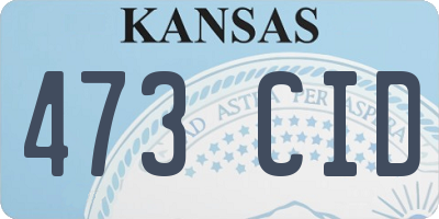 KS license plate 473CID