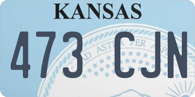 KS license plate 473CJN