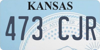 KS license plate 473CJR