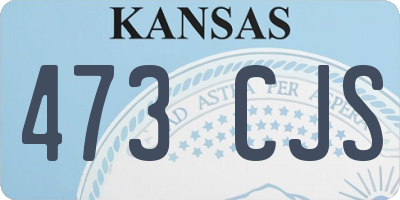 KS license plate 473CJS