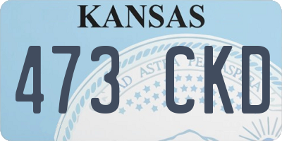 KS license plate 473CKD