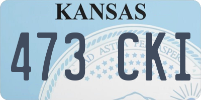 KS license plate 473CKI