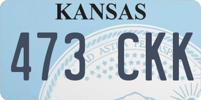 KS license plate 473CKK