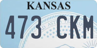 KS license plate 473CKM