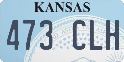 KS license plate 473CLH