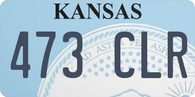 KS license plate 473CLR