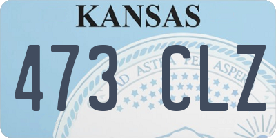 KS license plate 473CLZ