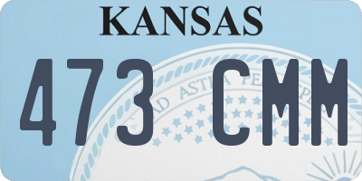 KS license plate 473CMM