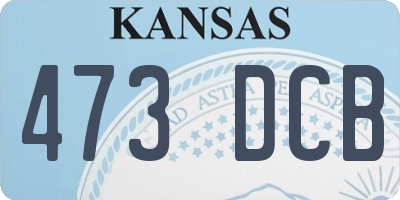 KS license plate 473DCB