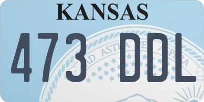 KS license plate 473DDL