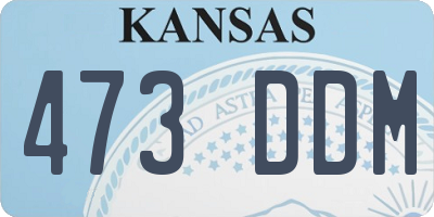 KS license plate 473DDM
