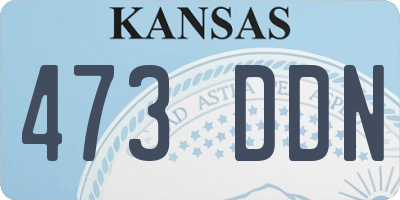 KS license plate 473DDN