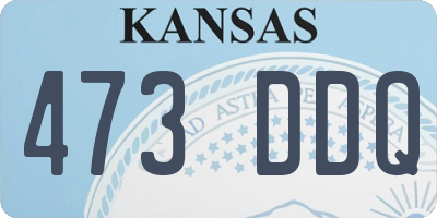 KS license plate 473DDQ