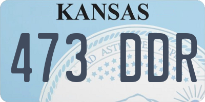 KS license plate 473DDR