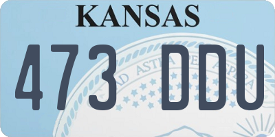 KS license plate 473DDU