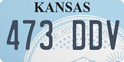 KS license plate 473DDV