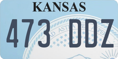 KS license plate 473DDZ